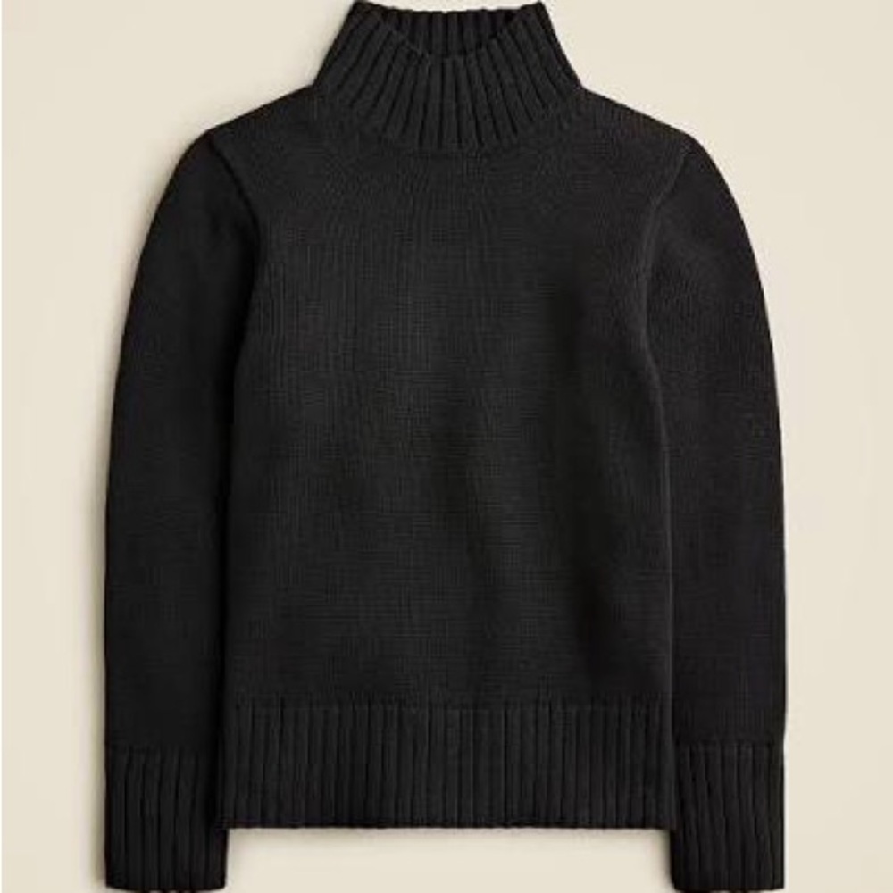 J. Crew Black Cotton Turtleneck Sweater